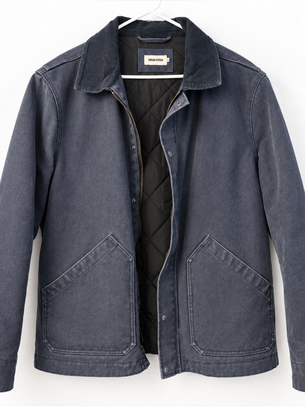Taylor Stitch Chip Canvas Long Haul Jacket - Navy Quilted-Lined Jacket